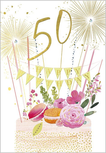 Picture of 50TH HAPPY BIRTHDAY CARD